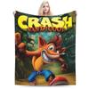Crash Bandicoot Cartoon Merch Decken Super Weich Korallenfleece Plüsch Videospiel Überwurf Decke Bequeme Bettwäsche Überwürfe