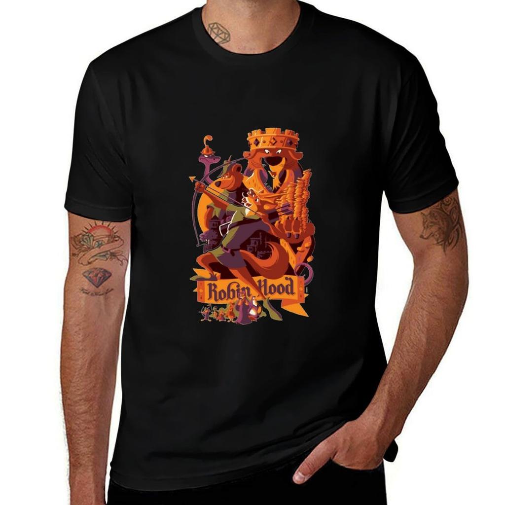 Robin hood cartoon merch TShirt Casual Soft Cotton Short Sleeve Tee