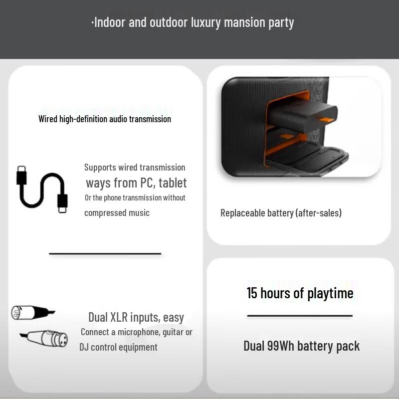 JBL PartyBox 720 Portable Bluetooth Party Speaker CN plug (adapter included)