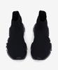 Balenciaga Speed 2.0 Full Clear Sole Graffiti Recycled Knit Sneakers - Black:White / 617196W2Dia1190
