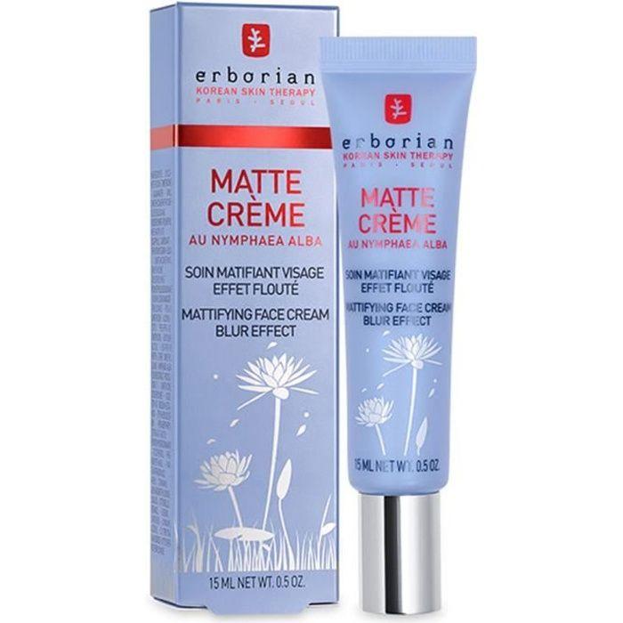 Soin Mattifiant Visage - ERBORIAN - Matte Crème - 15ml - Effet Flouté - Sans Parabène