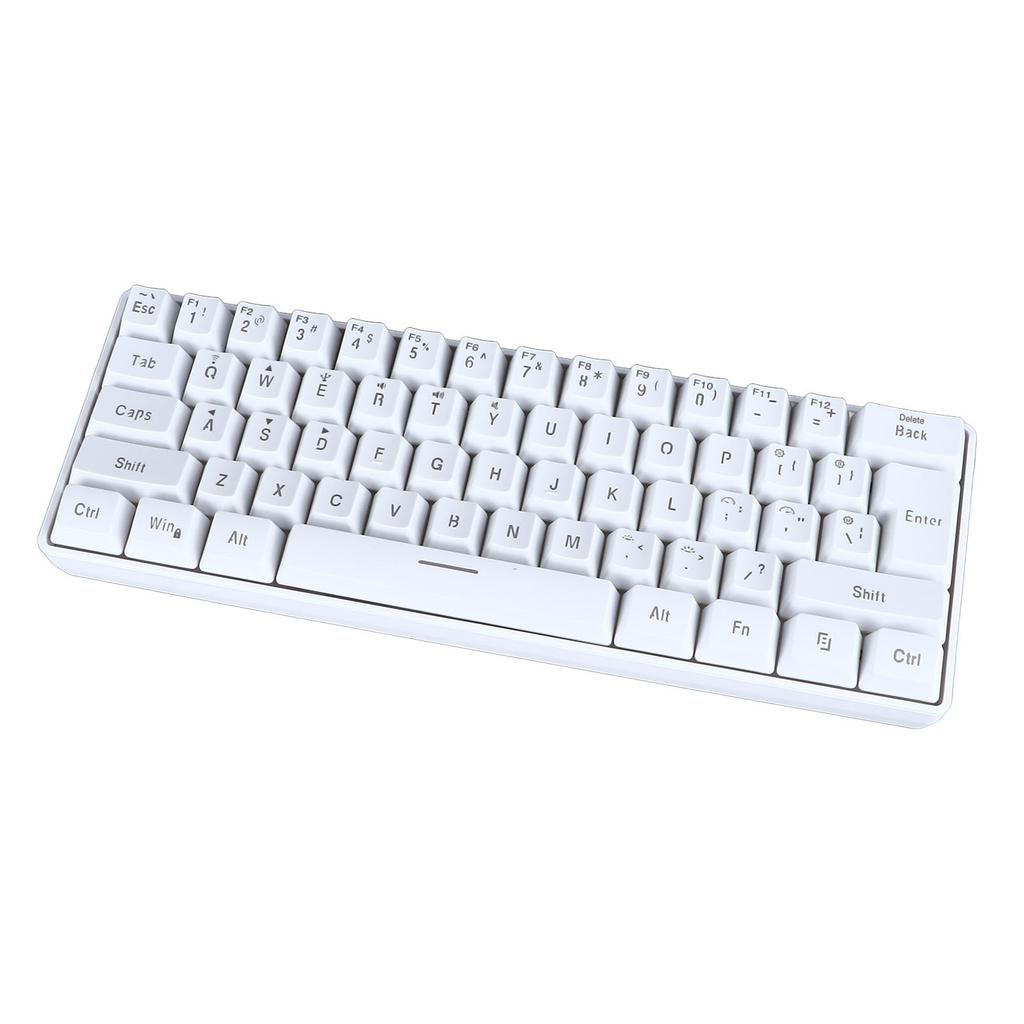 61 Keys Gaming Keyboard 2.4G Bluetooth Wired 3 Modes Keyboard RGB Backlit Membrane Keyboard for Home Dormitory Office
