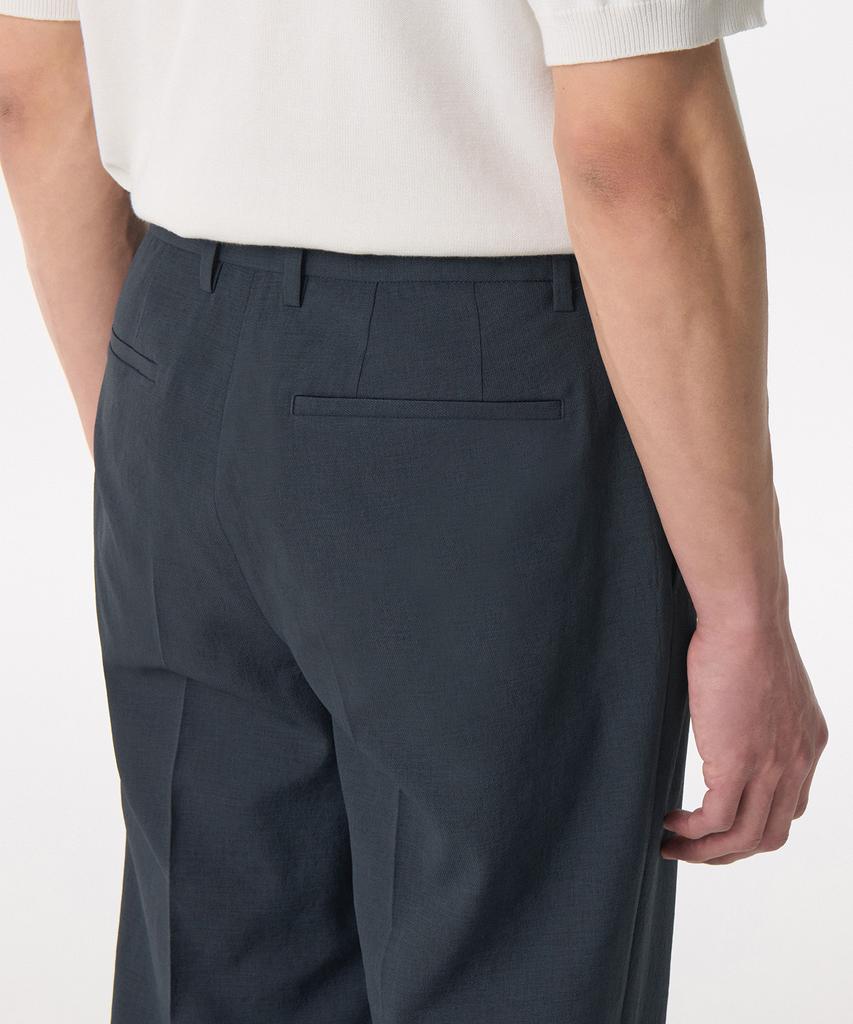 MUSINSA STANDARD Cool Touch Semi-Wide Hidden Banding Slacks [Blue Gray]
