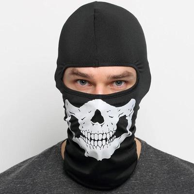 Multifunctional Skeleton Ghost Skull Motorcycle Face Mask Bandana Halloween Polyester Winter Caps Keep Warm Mask Bike for Adult