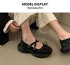 Original Women's Casual French Height-Boosting Cute Doll Ruffled Thick-Soled Mary Jane Shoes