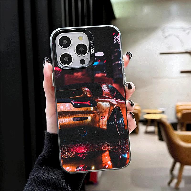 Japan JDM Sports Cars Theme Soft Phone Case for iPhone 15 16 17 Pro Max 17Air 16E 14 Plus 13 12 Mini Shockproof Cover Back Shell