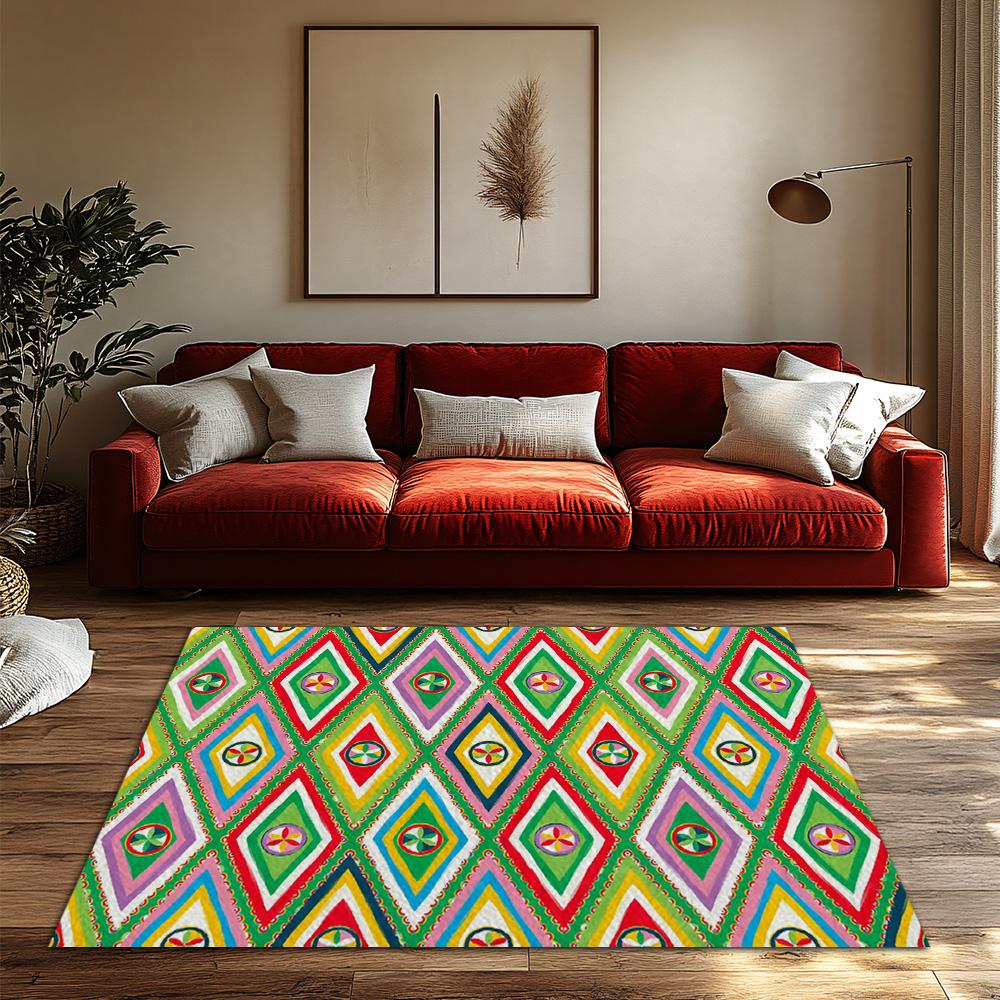 Colorful Geometric Doormat Indoor Outdoor Rug Washable Entryway Floor Mat Home Decor Area Rug Kitchen Carpet Modern Design