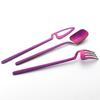 Purple Dinnerware Set 18/10 Stainless Steel Tableware Cutlery Set Knives Forks Coffee Spoons Party Home Kitchen Silverware Set