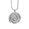 Bohemian Titanium Steel Snake Chain Necklace With Spiral Pendant For Women