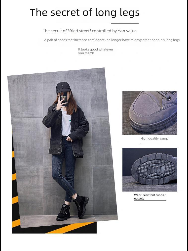 2024 Winter Korean Velvet Martin Boots for Female Students - Warm, Thickened Short Street Boots