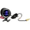 Electrical Water Temperature Gauge, Motorcycle Thermometer LED Voltmeter with Blue Light for Car Motorcycle ATV