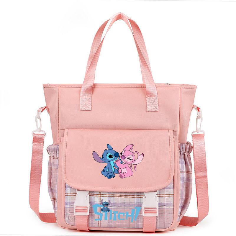 Lilo Stitch Kids Canvas Shoulder Bag With Colorful Print For Daily Use