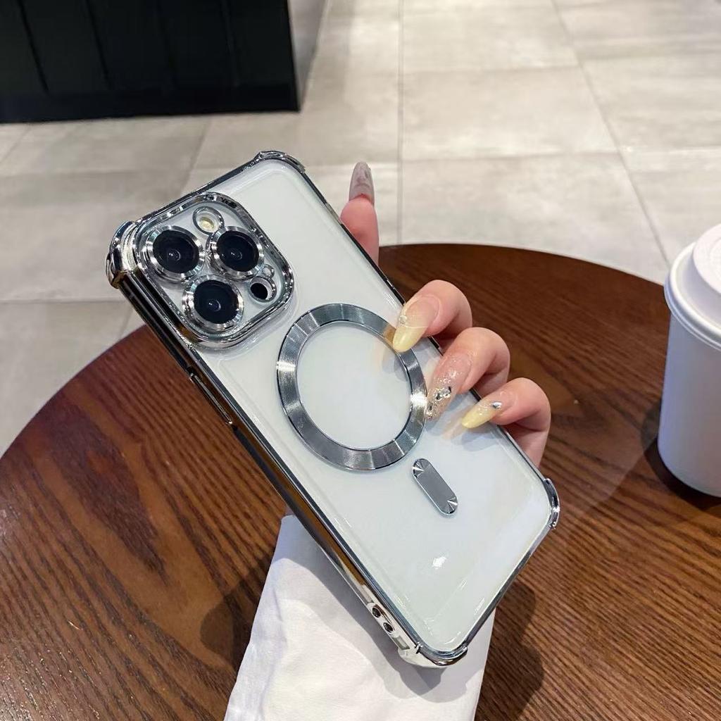 Luxury For Magsafe Magnetic Phone Case For Xiaomi Poco F8 Ultra F7 F6 F5 F4 F3 X7 Pro X6 X5 X4 X3 NFC GT Soft Plating Cover