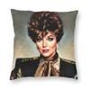 80S Soap Opera Icon Portrait Square Pillowcase Polyester Linen Velvet Pattern Zip Decor Room Cushion Cover 18"
