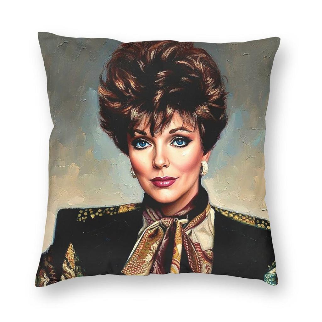 80S Soap Opera Icon Portrait Square Pillowcase Polyester Linen Velvet Pattern Zip Decor Room Cushion Cover 18"