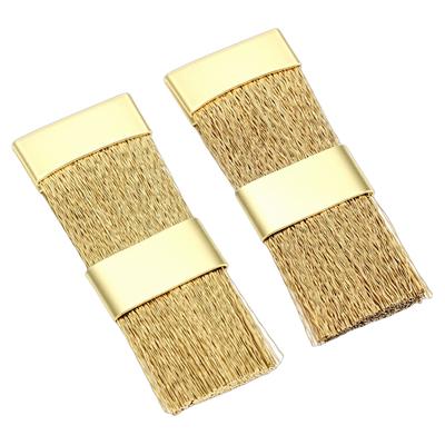 Nagelkunst-Bits Reinigungsbürste Goldfarben Kupferdrahtbürste Maniküre Zubehör für Salon Heimgebrauch