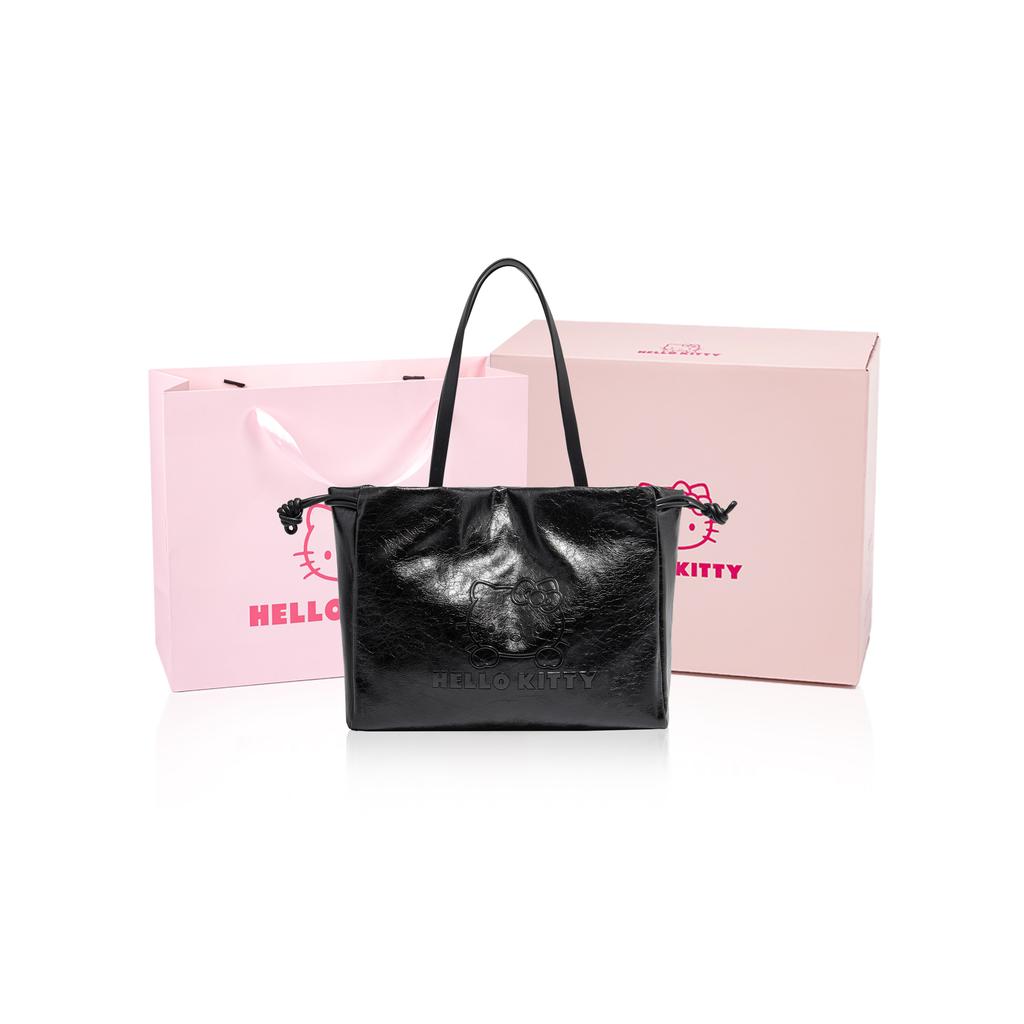 Ny Sanrio Hello Kitty PU Tote Bag, Shoppingveske, Skulderveske Dame Khaki/Svart/Mørk Kaffe SHHF41448