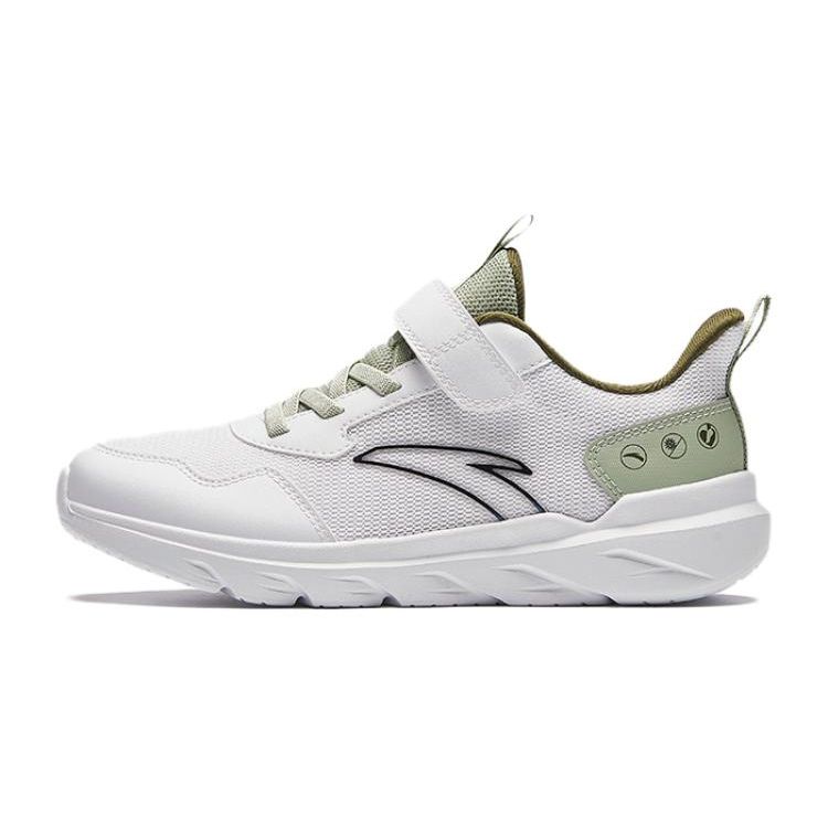 Anta Kids Vitality Comfortable Versatile Anti-Kick Wear-Resistant Low-Top Running Shoes Kids sneaker White Green A12435566-9