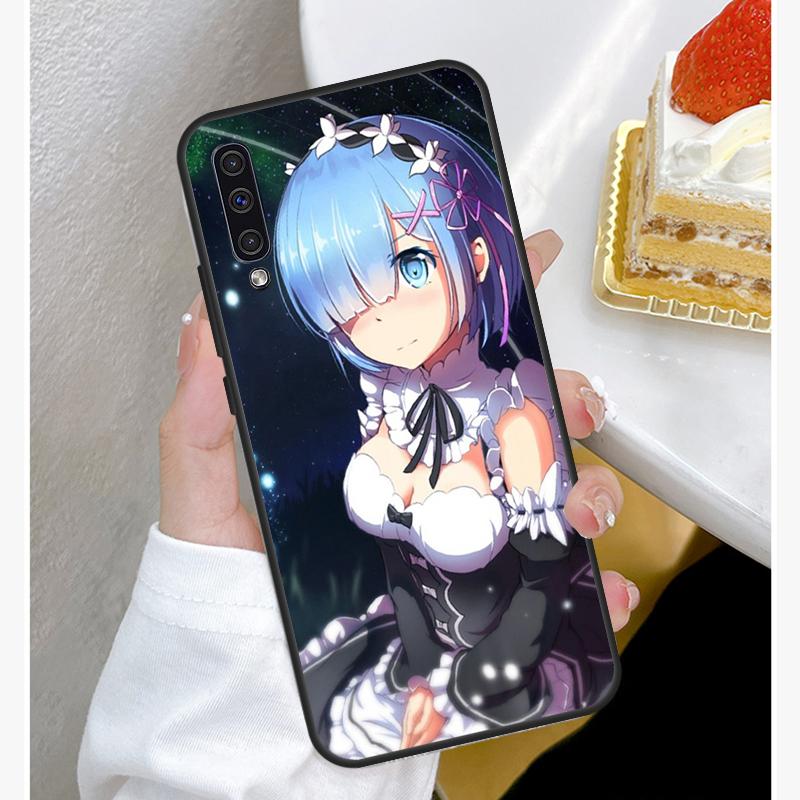 Re Zero Rem Hülle für Samsung A12 A32 A42 A52 A72 A52S A03S A21S A11 A31 A51 A71 A10 A50 A70 Vollständige Abdeckung