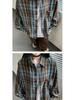 Women's Plaid Long Sleeve Shirt - Casual, Loose-Fit Top for Autumn and Spring