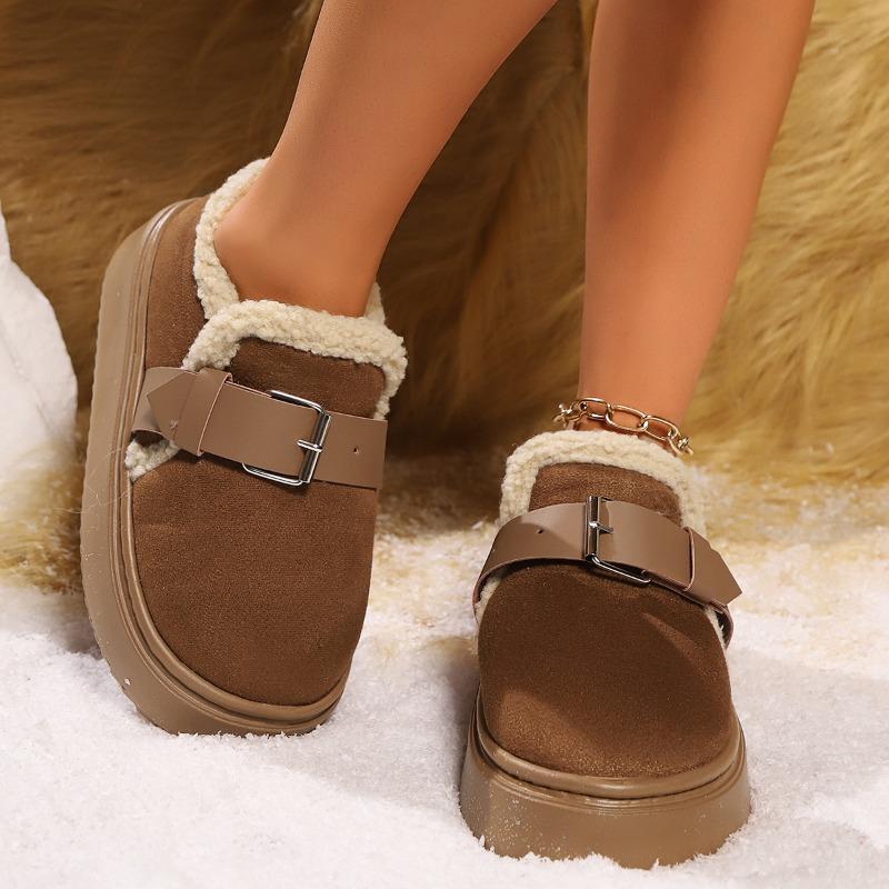 New Luxury Winter/Autumn Women's Shoes Plush Fashion Cotton Women's Flat Sole Slippers Platform Women Comfortable Snow Boots