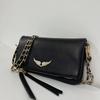 2026 New Fashionable Women's Crossbody Bag Black PU Retro Shoulder Bag Luxury Design Casual Women's Envelope Bag