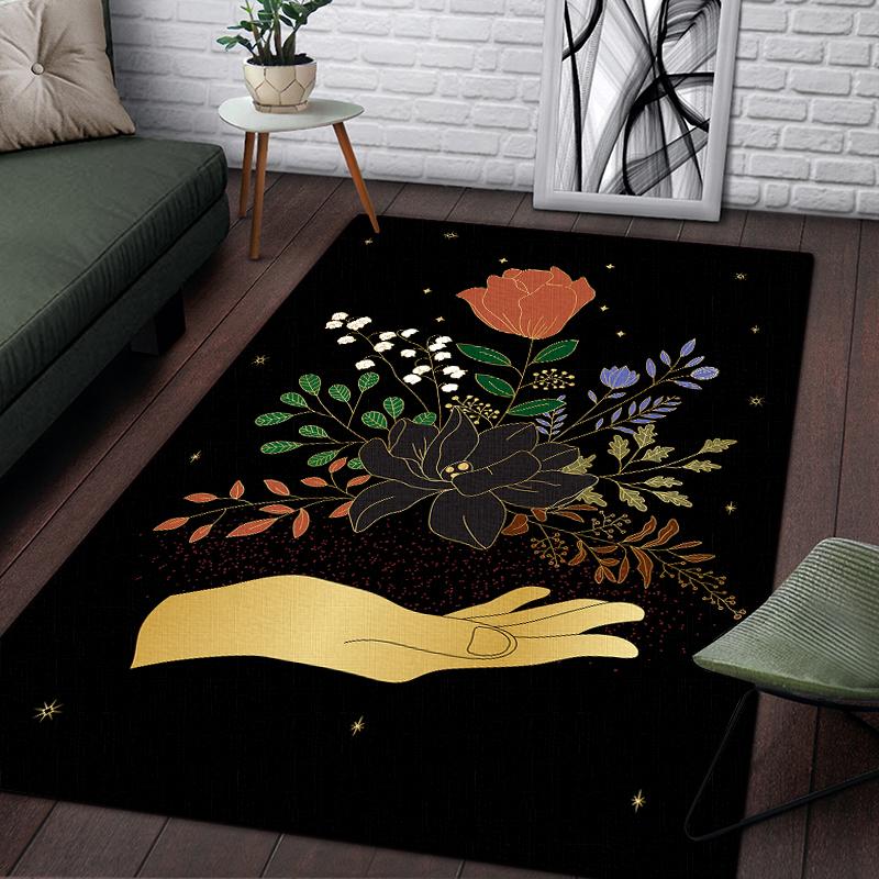 Scale of Justice Magic Astrology Esoteric Pattern Decorative Square Rug Modern Living Room Floor Matte Bedroom Carpet Poster Mat