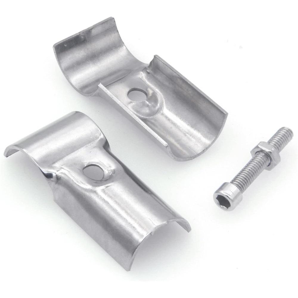 6 Sets Of T Clamps,Stainless Steel, Silver, Pipe Clamps, 1" OD, 25MM