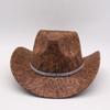 Delicate Rhinestone Suede Cowboy Hat High-End Sense Men'S And Women'S Dance Props Hat Famous Style Tibetan Jazz Hat