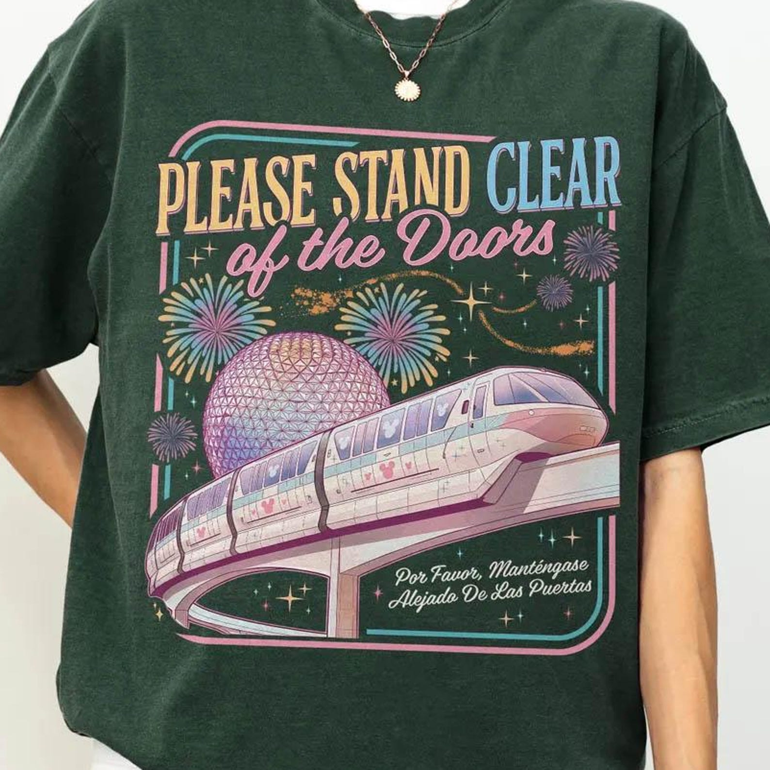 Retro Please Stand Clear of the Doors Shirt, Disney Inspired Monorail Quote Shirt, Disneyworld Shirt, Magic Kingdom Shirt, Disney Trip Shirt L