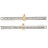 Solid Brass Steel Ruler Positioning Tool Fixed Block Angle Woodworking Line Locator Steel Ruler Stop Fence