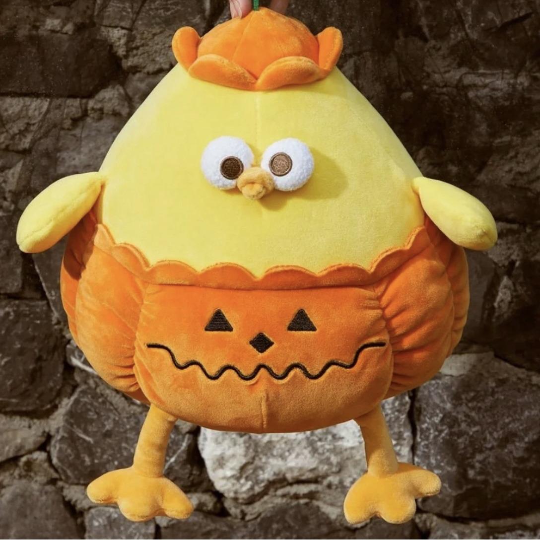 Halloween Kürbis Huhn Schwarzes Knochen Huhn Super Weiche Puppen Kissen Tiere Baby Begleitung Schlaf Geburtstag Geschenk Dekoration about 30cm