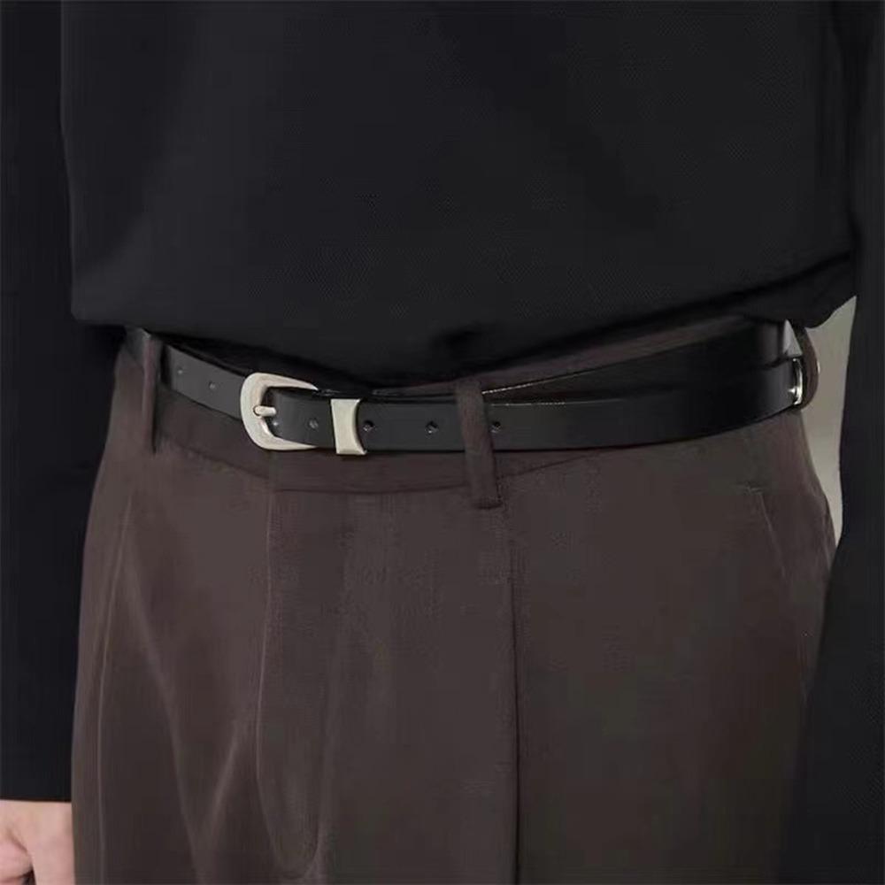 Korean Silver Buckle Belt Retro Waist Decoration Fashion Trouser Belt  Girl