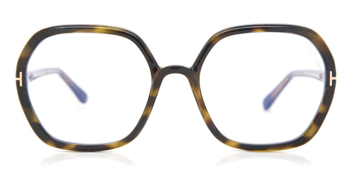 

Tom Ford Ft5814 B Blue Light Block 052 Women Eyeglasses Dark Tortoise/55