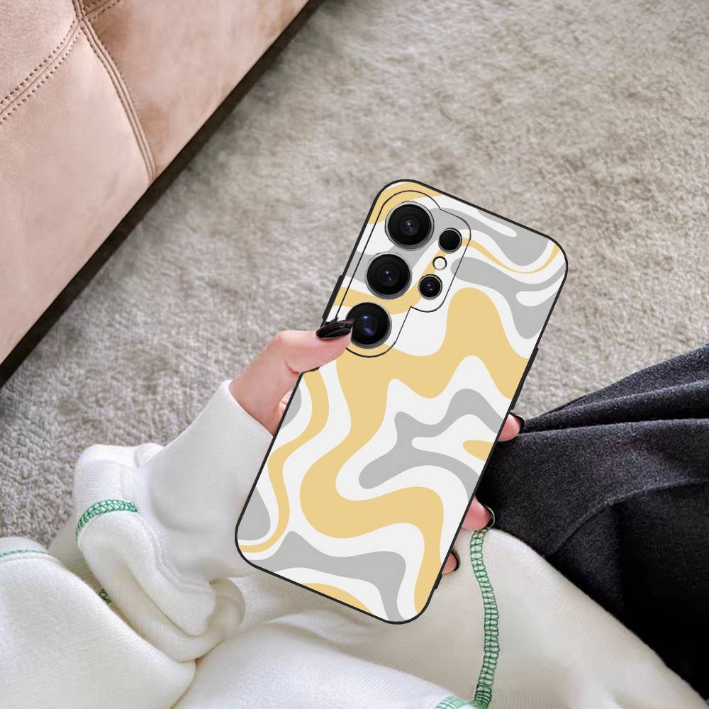Liquid Swirl Abstract Art Phone Case For Samsung S 24 Fe 25 Ultra Plus 20 Lite 21 30 22 23 24 22 Ultra 5G Fundas
