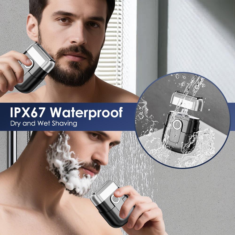 Electric Shaver for Men 3 Floating Blade Heads Beard Shaver Cordless Men's Shaver LED Display Face Shaving Beard Trimmer