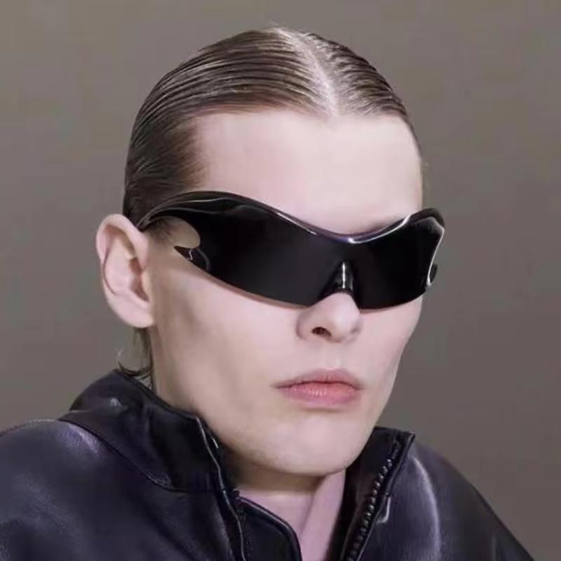 Non-polarized Classic Fashion Punk Women Alien Mirror Integrated Design Future Technology Sense Sunglasses Sunscreen Men Eyeglasses
