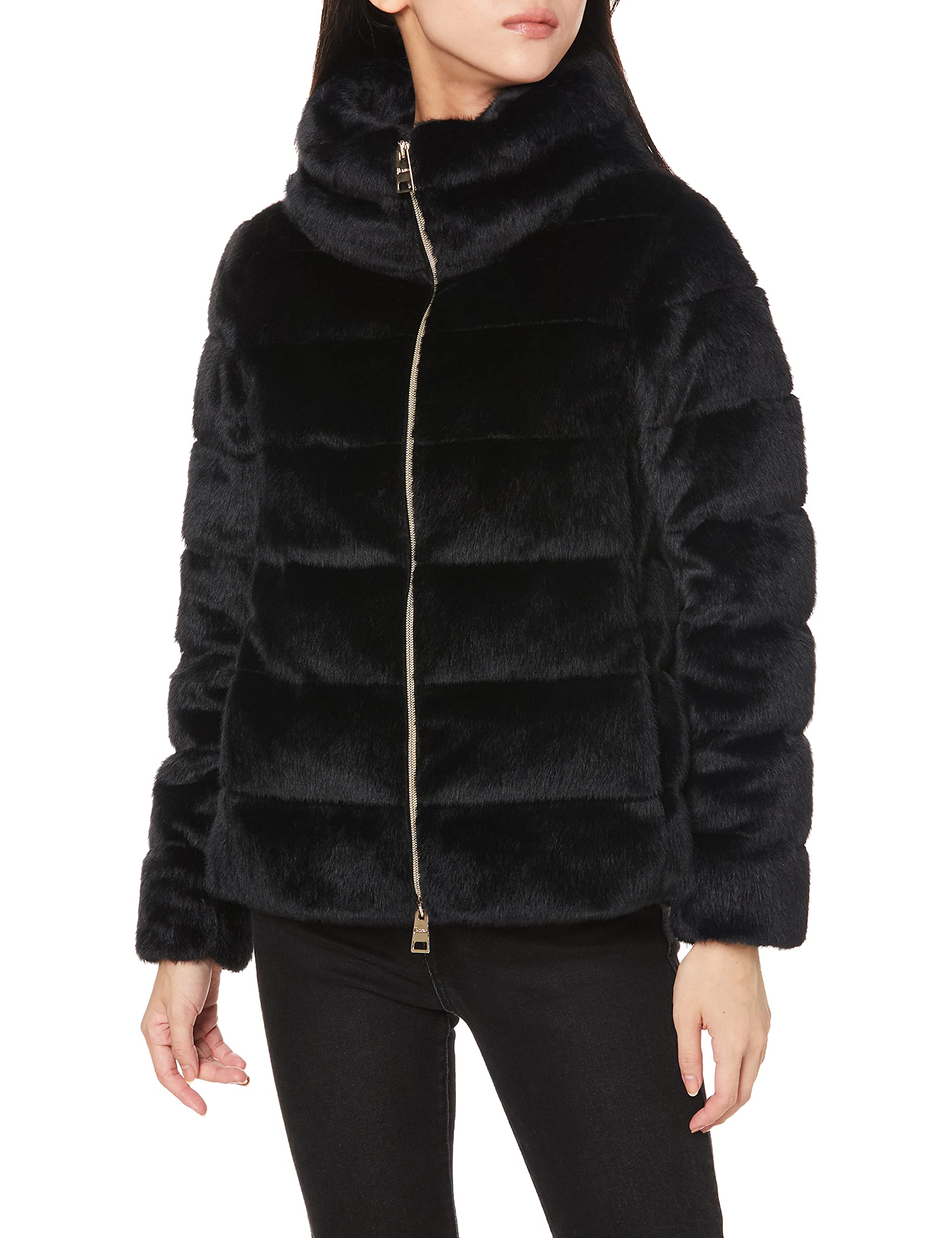 

Herno Short Blouson [Official] Eco-Fur Stand-Collar Down-Filled чорний