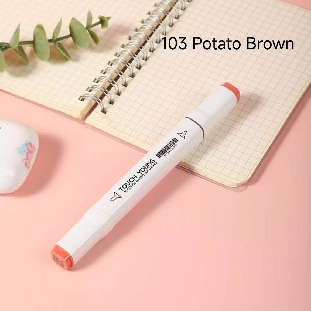 6th Gen Double Tip White Square Barrel Oil-Based Marker for Drawing & Hand-Painting