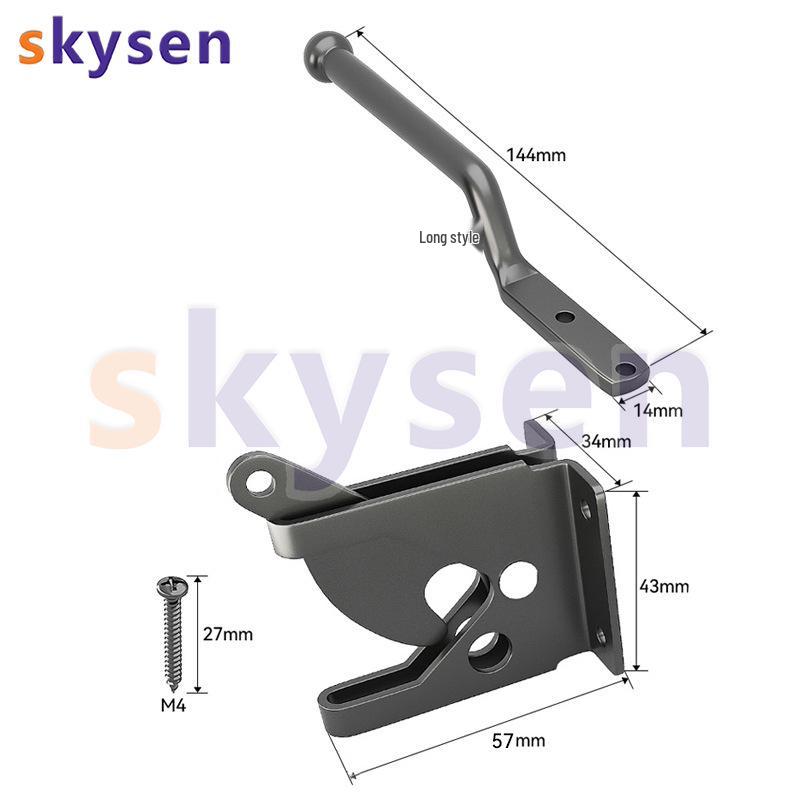 American-Style Carbon Steel Outdoor Gate Latch & Lock for Wooden Fences