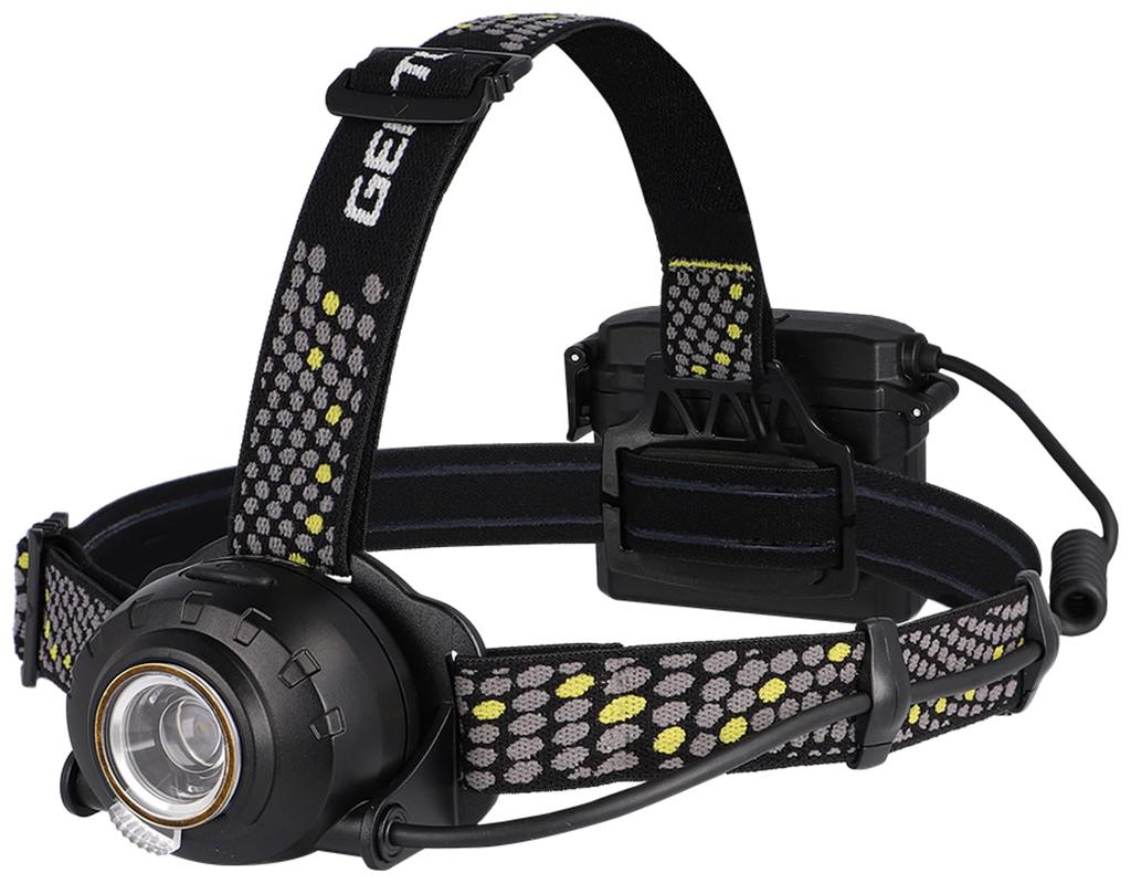 GENTOS LED USB Rechargeable Lumens Brightness 11 Hours of Continuous Use Rear Recognition Uses Dedicated Rechargeable Battery or 4 AA Batteries Head