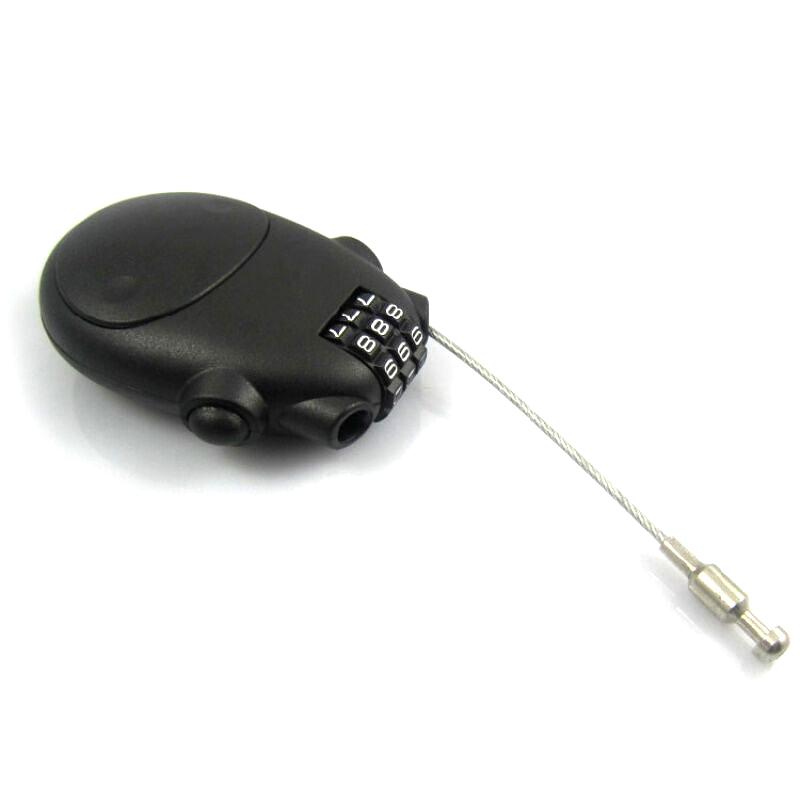 Cartoon Travel Luggage Lock Telescopic Wire Rope Padlock Multiple Uses Locker 3 Digit Password Lock Bike Motorbike Helmet Locks