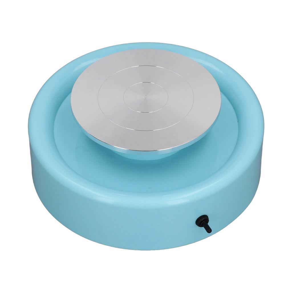 Electric Pottery Wheel Variable Speed Pottery Forming Machine DIY Clay Art Making Tool Kit Blue