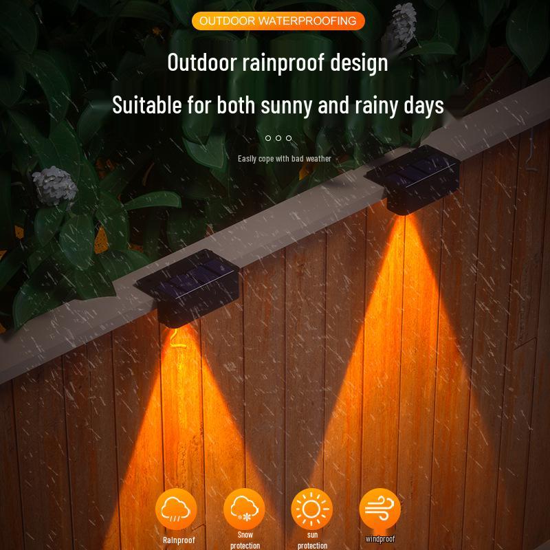 Outdoor LED Solar Step and Stair Lights for Garden, Hallway, or Courtyard.