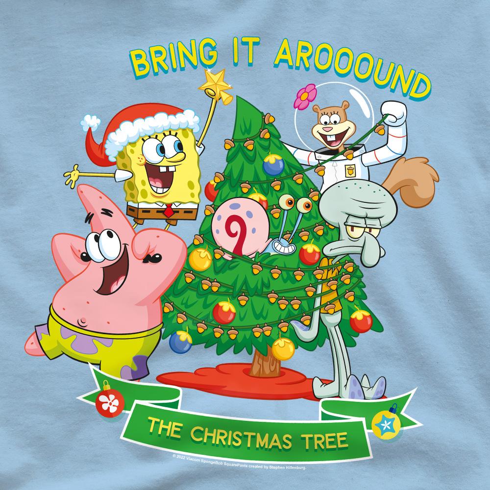SpongeBob Schwammkopf Herren Arooooound The Christmas Tree Patrick Star T-Shirt