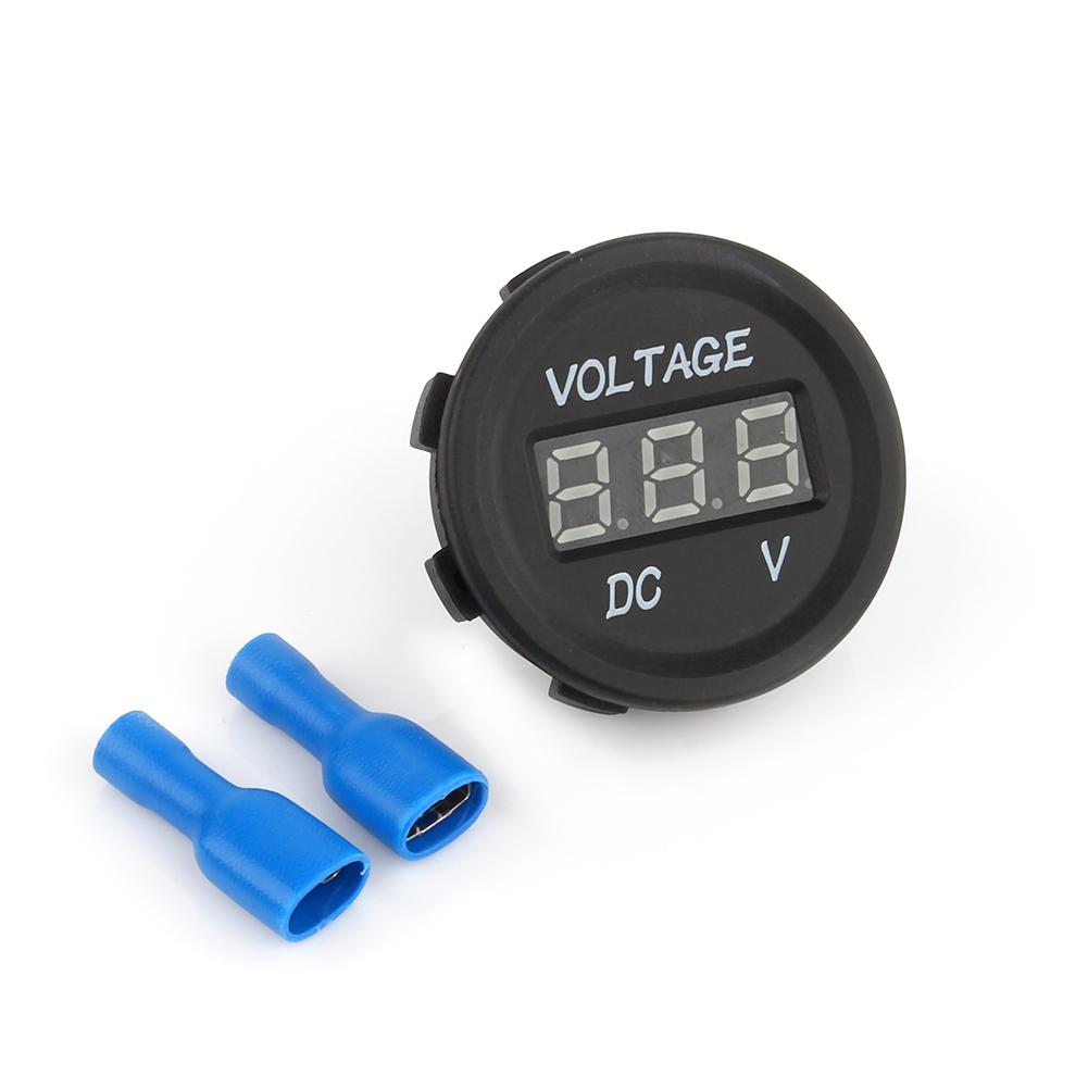 Waterproof Voltmeter Meter with LED Digital Display, 100 Brand New and High Quality,   for Most Vehicles 12V-24V, Compact and Ht Resistant,