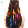 Fascia Boema da Donna con Piume di Pavone, Fascia per Capelli in Corda Intrecciata, Copricapo Hippie