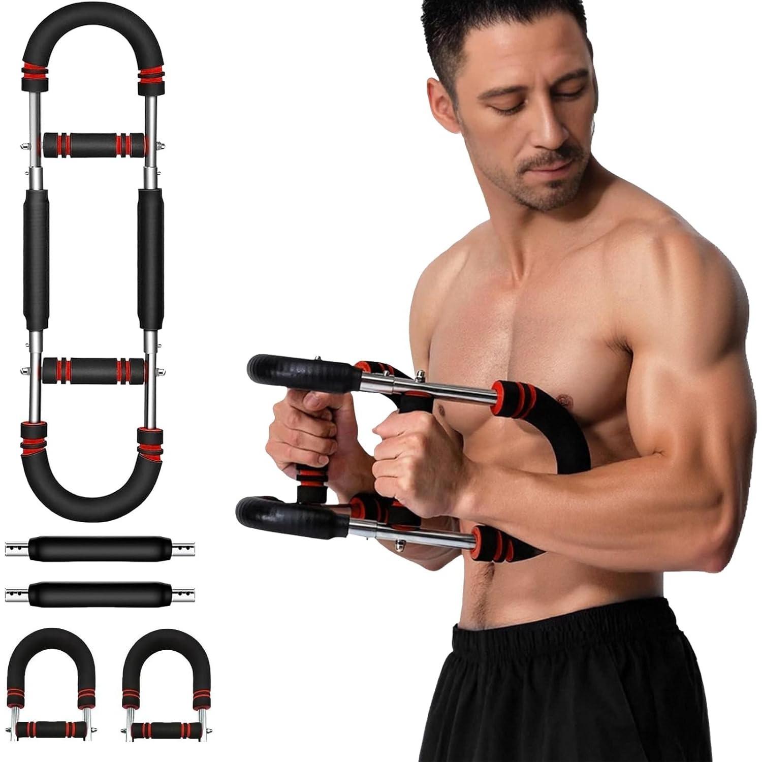 

Twister Arm Trainer - Adjustable Resistance Chest & Arm Exerciser, Portable Home Gym Equipment for Men червоний