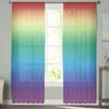 Rainbow Gradient Sheer Curtains For Living Room Bedroom Home Decor Kitchen Tulle For Windows Voile Drapes