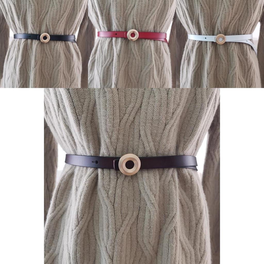 Womens Genuine Leather Belt With Alloy Buckle For Formal And Casual Outfits In Autumn Season